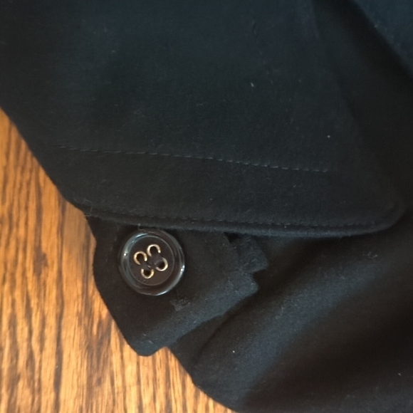 Miss Sixty Navy pea wool coat. button details wool blend classic chic Warm sz S - Picture 6 of 15